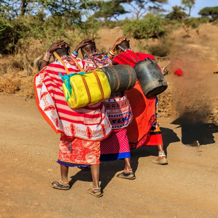collecting water collecting water